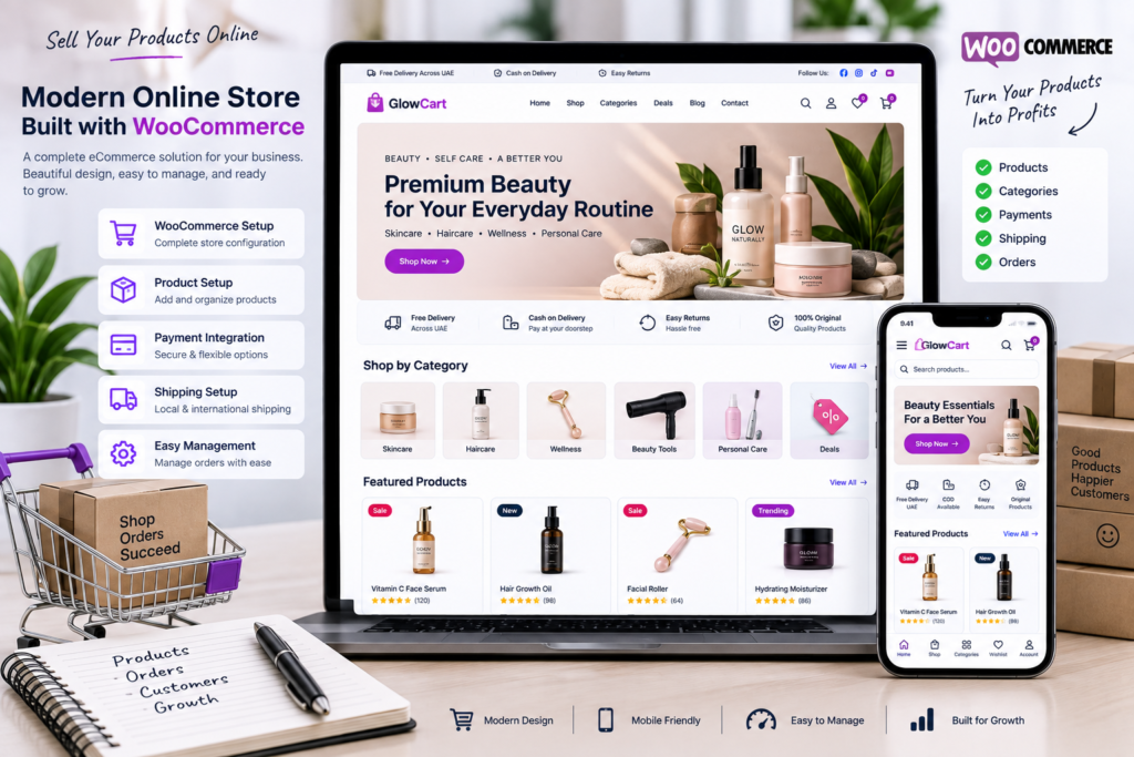 WooCommerce online store website for a business